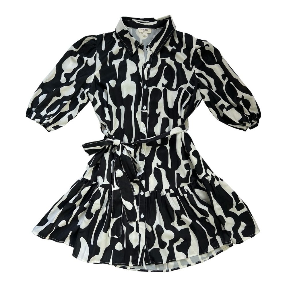 Black and White Size Small Shirt Dress